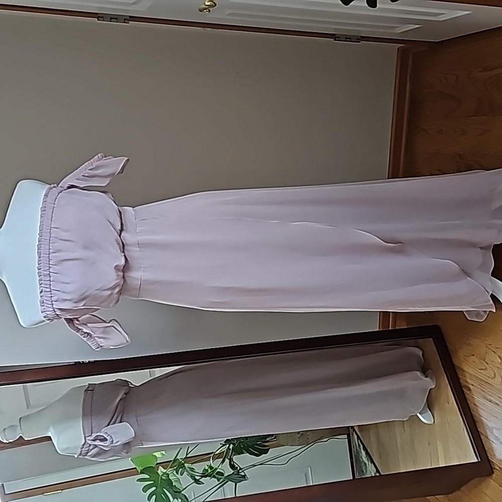 Off the shoulder sheer gown